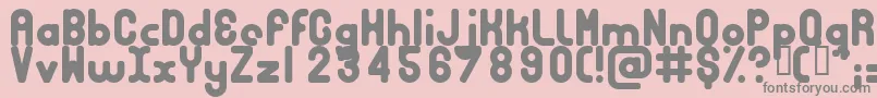 Bubbcrg Font – Gray Fonts on Pink Background