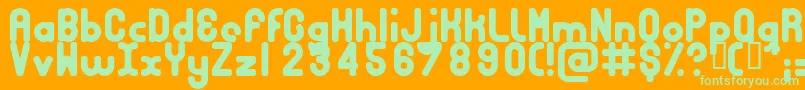 Bubbcrg Font – Green Fonts on Orange Background