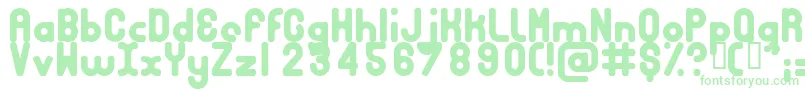 Bubbcrg Font – Green Fonts on White Background