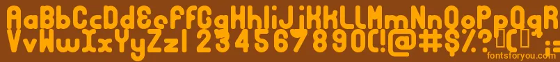 Bubbcrg Font – Orange Fonts on Brown Background