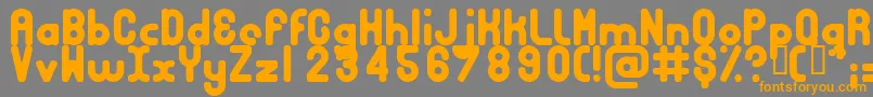 Bubbcrg Font – Orange Fonts on Gray Background