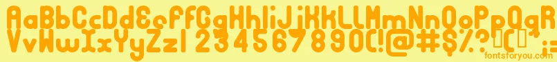Bubbcrg Font – Orange Fonts on Yellow Background
