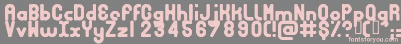 Bubbcrg Font – Pink Fonts on Gray Background