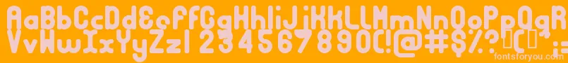 Bubbcrg Font – Pink Fonts on Orange Background