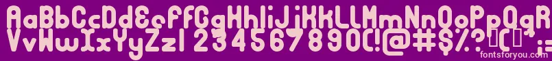 Bubbcrg Font – Pink Fonts on Purple Background