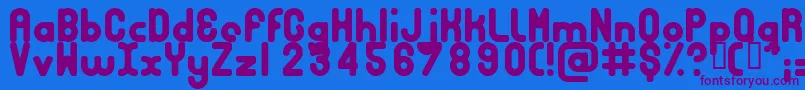 Bubbcrg Font – Purple Fonts on Blue Background