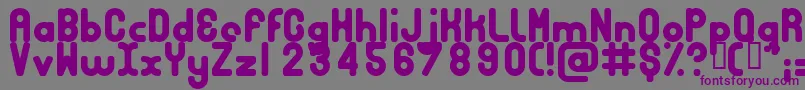 Bubbcrg Font – Purple Fonts on Gray Background