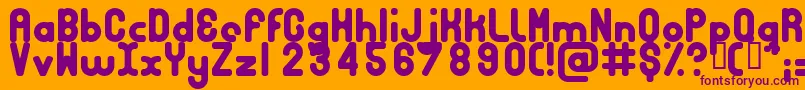 Bubbcrg Font – Purple Fonts on Orange Background