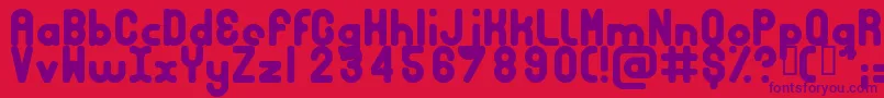 Bubbcrg Font – Purple Fonts on Red Background