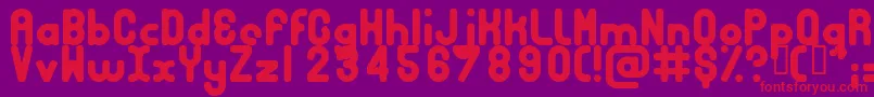 Bubbcrg Font – Red Fonts on Purple Background