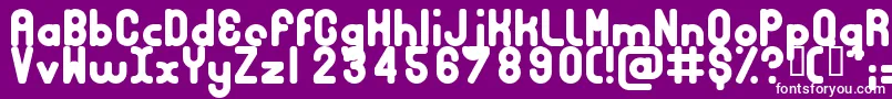 Bubbcrg Font – White Fonts on Purple Background