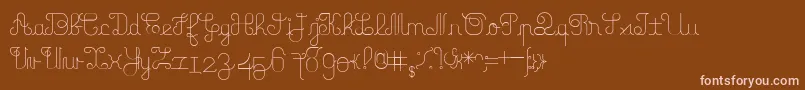 Шрифт FamilyTree – розовые шрифты на коричневом фоне