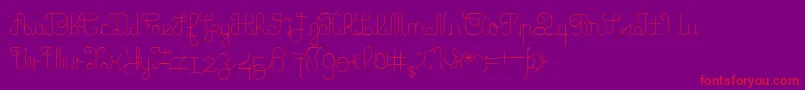 FamilyTree Font – Red Fonts on Purple Background