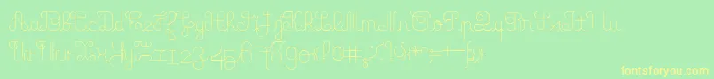 FamilyTree Font – Yellow Fonts on Green Background