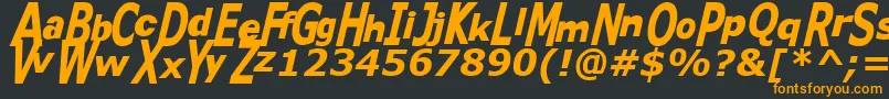 Kittykatt Font – Orange Fonts on Black Background