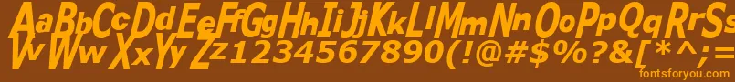 Kittykatt Font – Orange Fonts on Brown Background