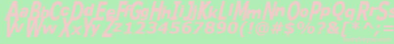 Kittykatt Font – Pink Fonts on Green Background