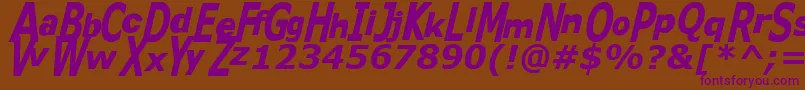 Kittykatt Font – Purple Fonts on Brown Background