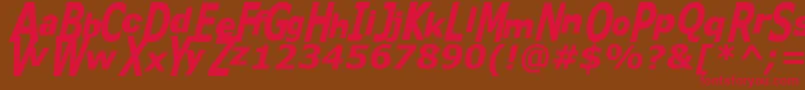 Kittykatt Font – Red Fonts on Brown Background