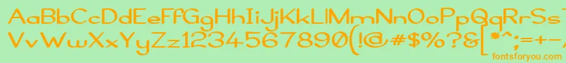 ElfarNormalBoldG98 Font – Orange Fonts on Green Background