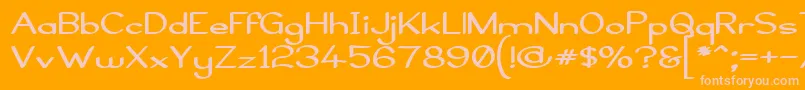 ElfarNormalBoldG98 Font – Pink Fonts on Orange Background