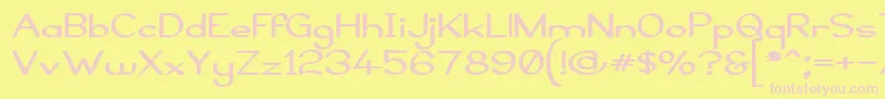 ElfarNormalBoldG98 Font – Pink Fonts on Yellow Background