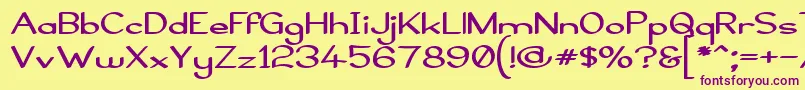 ElfarNormalBoldG98 Font – Purple Fonts on Yellow Background