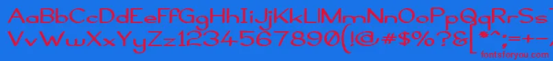 ElfarNormalBoldG98 Font – Red Fonts on Blue Background