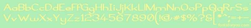 ElfarNormalBoldG98 Font – Yellow Fonts on Green Background