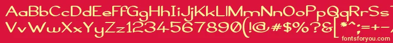 ElfarNormalBoldG98 Font – Yellow Fonts on Red Background