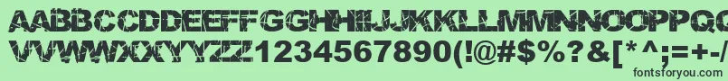 SkratchPunk Font – Black Fonts on Green Background