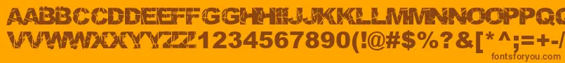 SkratchPunk Font – Brown Fonts on Orange Background