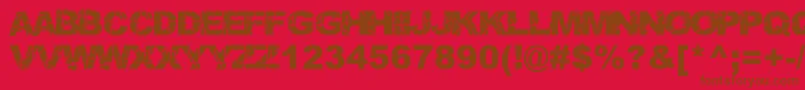 SkratchPunk Font – Brown Fonts on Red Background