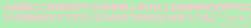 SkratchPunk Font – Pink Fonts on Green Background