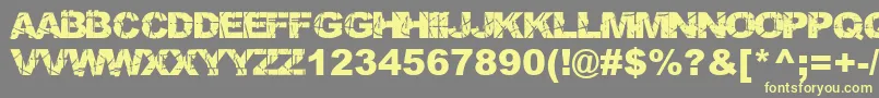 SkratchPunk Font – Yellow Fonts on Gray Background