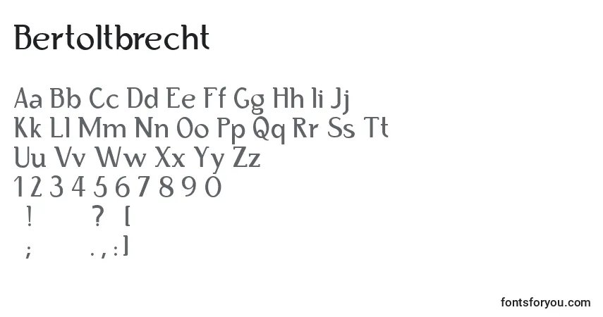 Шрифт Bertoltbrecht – алфавит, цифры, специальные символы