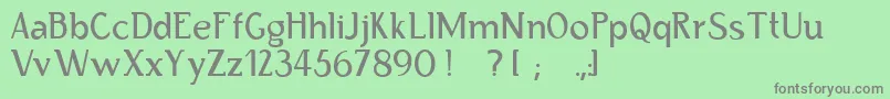 Bertoltbrecht Font – Gray Fonts on Green Background