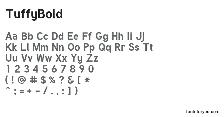 Schriftart TuffyBold – Alphabet, Zahlen, spezielle Symbole