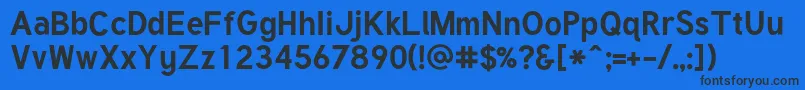 TuffyBold Font – Black Fonts on Blue Background
