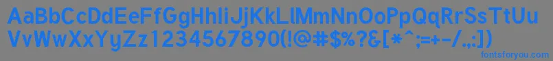 TuffyBold Font – Blue Fonts on Gray Background