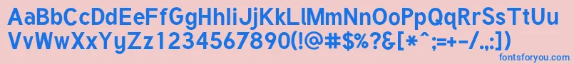 TuffyBold Font – Blue Fonts on Pink Background