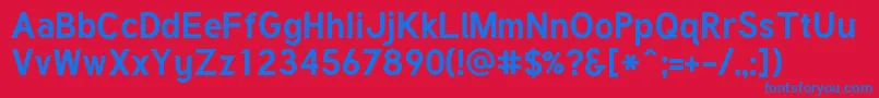 TuffyBold Font – Blue Fonts on Red Background