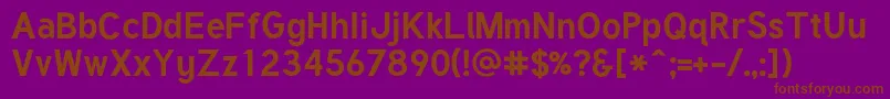 TuffyBold Font – Brown Fonts on Purple Background