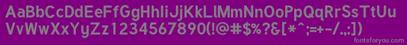 TuffyBold Font – Gray Fonts on Purple Background