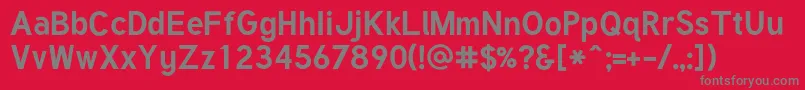 TuffyBold Font – Gray Fonts on Red Background