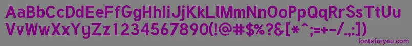 TuffyBold Font – Purple Fonts on Gray Background