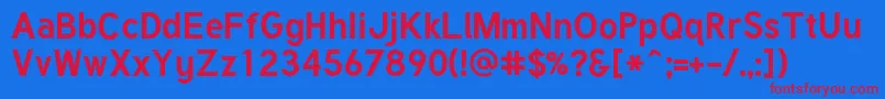TuffyBold Font – Red Fonts on Blue Background