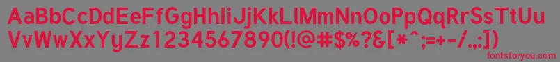 TuffyBold-Schriftart – Rote Schriften auf grauem Hintergrund