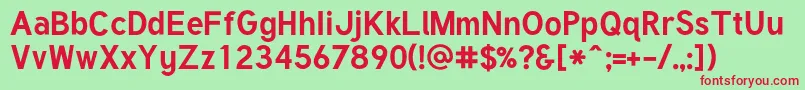 TuffyBold Font – Red Fonts on Green Background