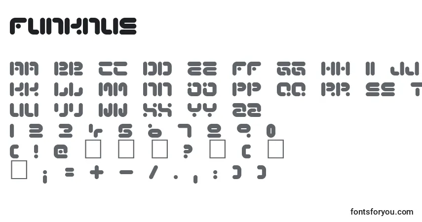 Шрифт Funknus – алфавит, цифры, специальные символы
